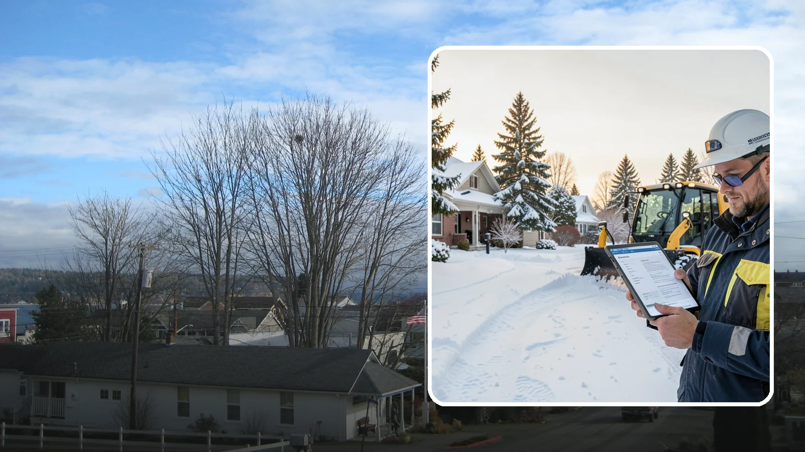 On-Demand Snow Removal in Langley, Island County, WA - We clear your property on demand, storm by storm, with no seasonal commitment required.
