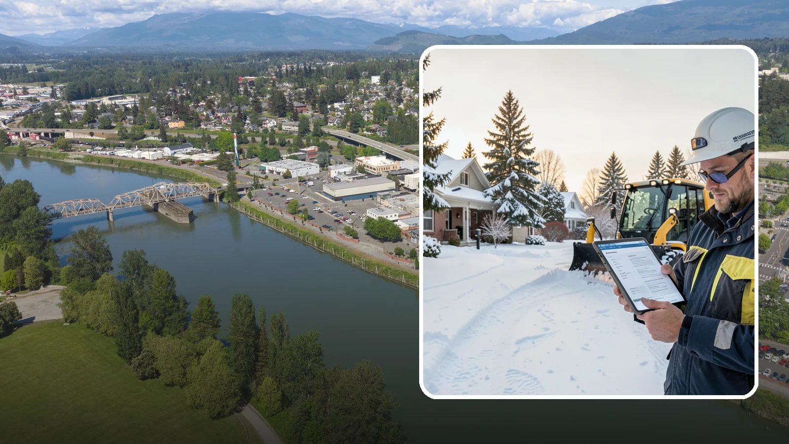 On-Demand Snow Removal in Mount Vernon, Skagit County, WA - We clear your property on demand, storm by storm, with no seasonal commitment required.