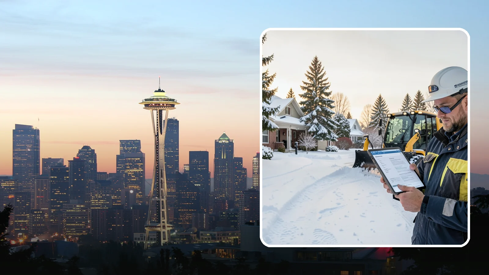 On-Demand Snow Removal in Seattle, King County, WA - We clear your property on demand, storm by storm, with no seasonal commitment required.