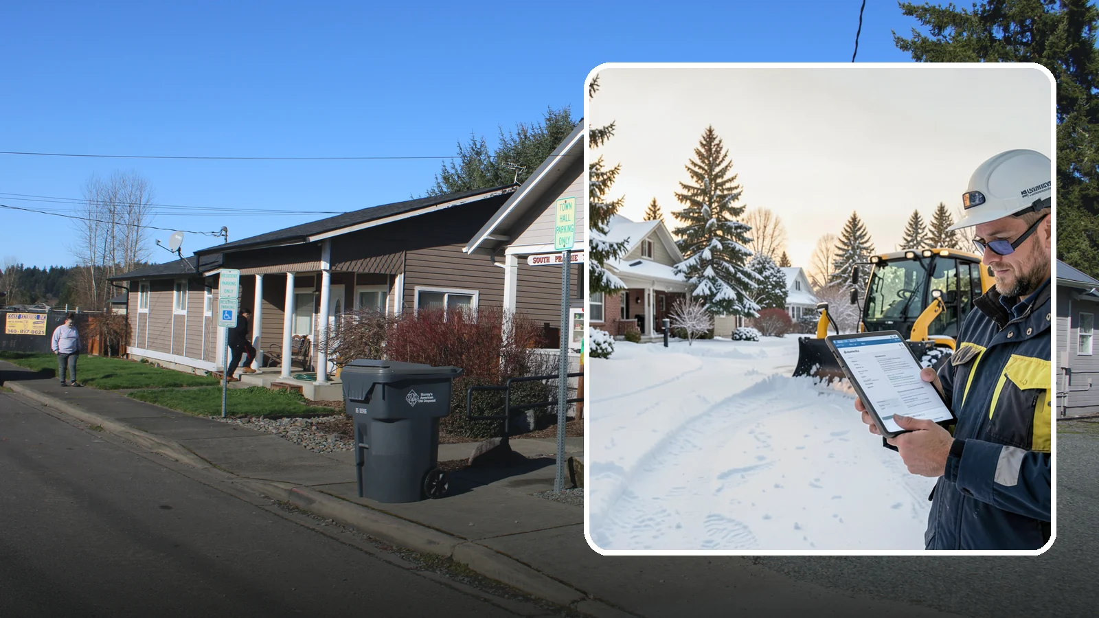 On-Demand Snow Removal in South Prairie, Pierce County, WA - We clear your property on demand, storm by storm, with no seasonal commitment required.
