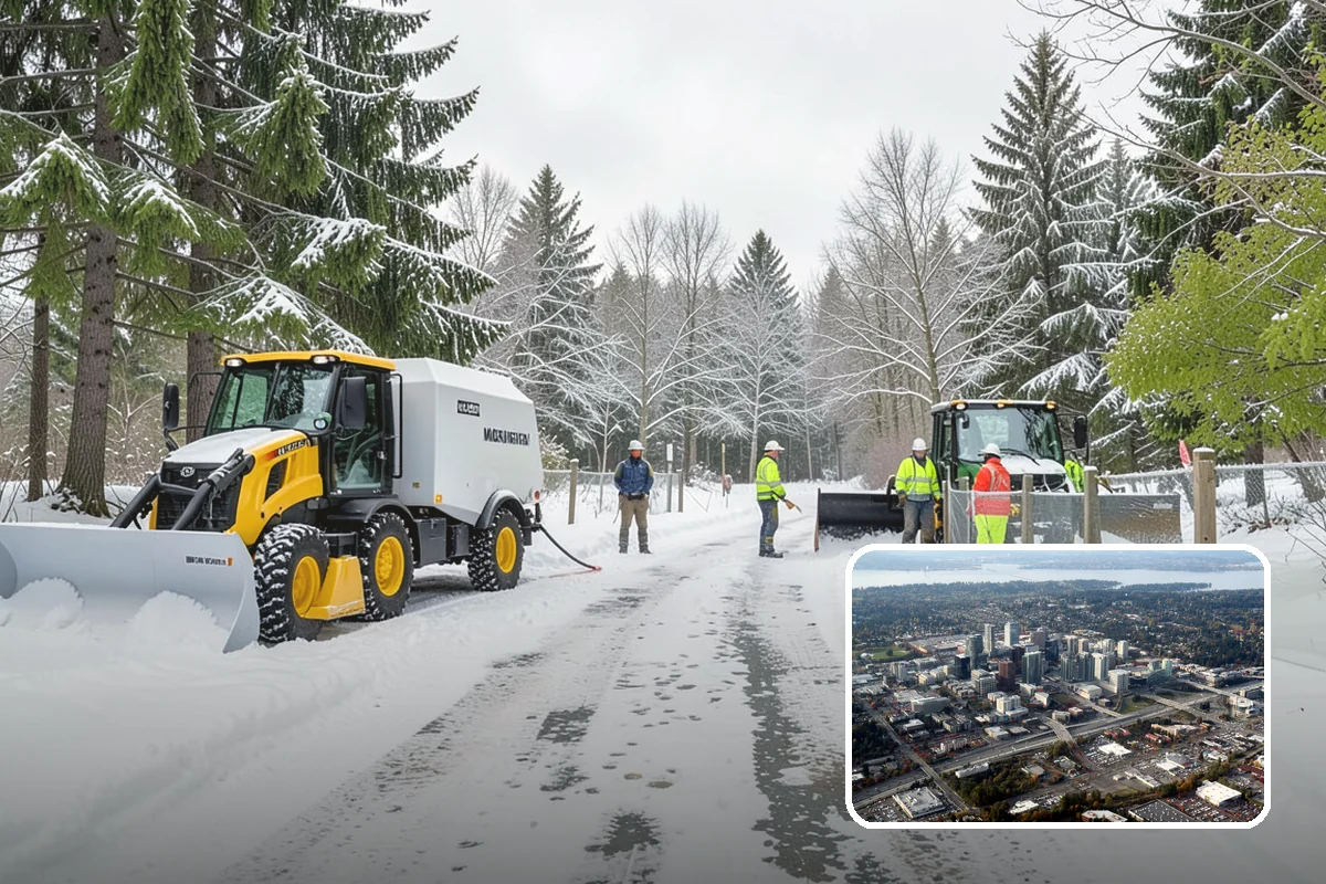 One-Time Snow Removal in Bellevue, King County, WA - No seasonal commitment or off-season charges
