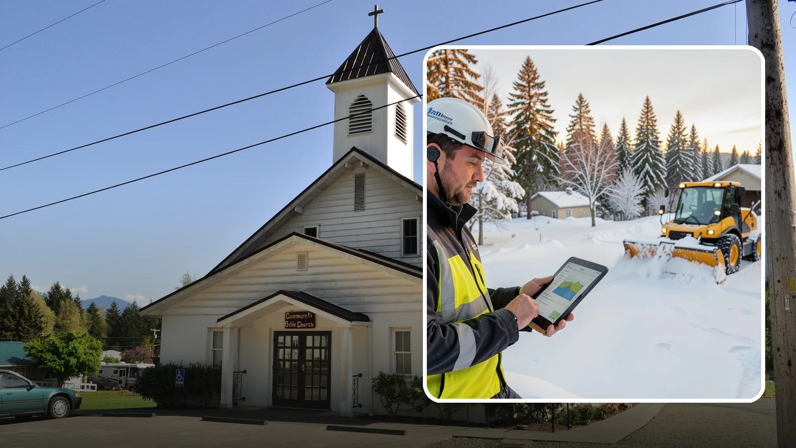 One-Time Snow Removal in Concrete, Skagit County, WA - A single, no-commitment clearing call for the one or two snow events that actually reach Western Washington's lowlands each...