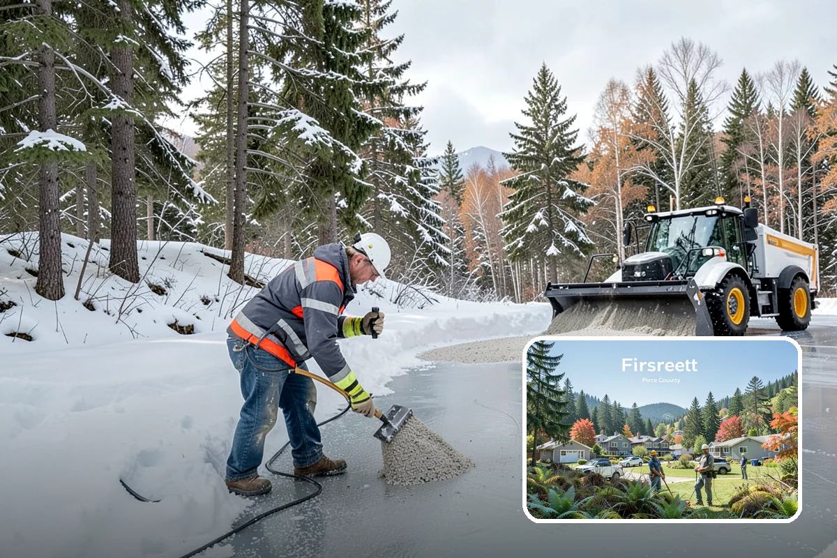 One-Time Snow Removal in Fircrest, Pierce County, WA - No seasonal commitment or off-season charges