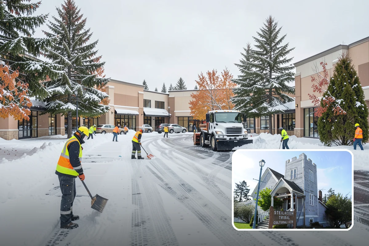 One-Time Snow Removal in Steilacoom, Pierce County, WA - No seasonal commitment or off-season charges