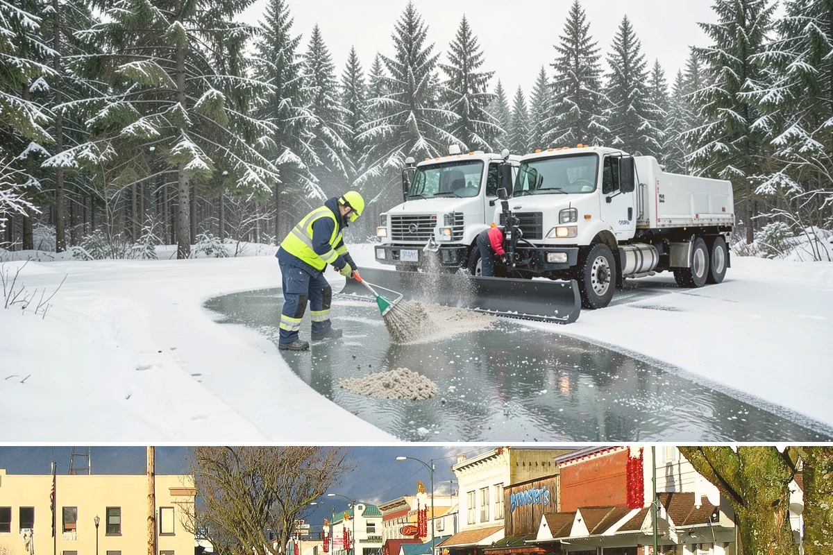 Outdoor Seating Clearing in Arlington, Snohomish County, WA - Cleared on demand after snowfall whenever mild spells let outdoor dining resume during winter.