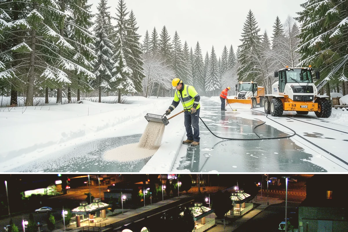 Outdoor Seating Clearing in Auburn, King County, WA - Cleared on demand after snowfall whenever mild spells let outdoor dining resume during winter.