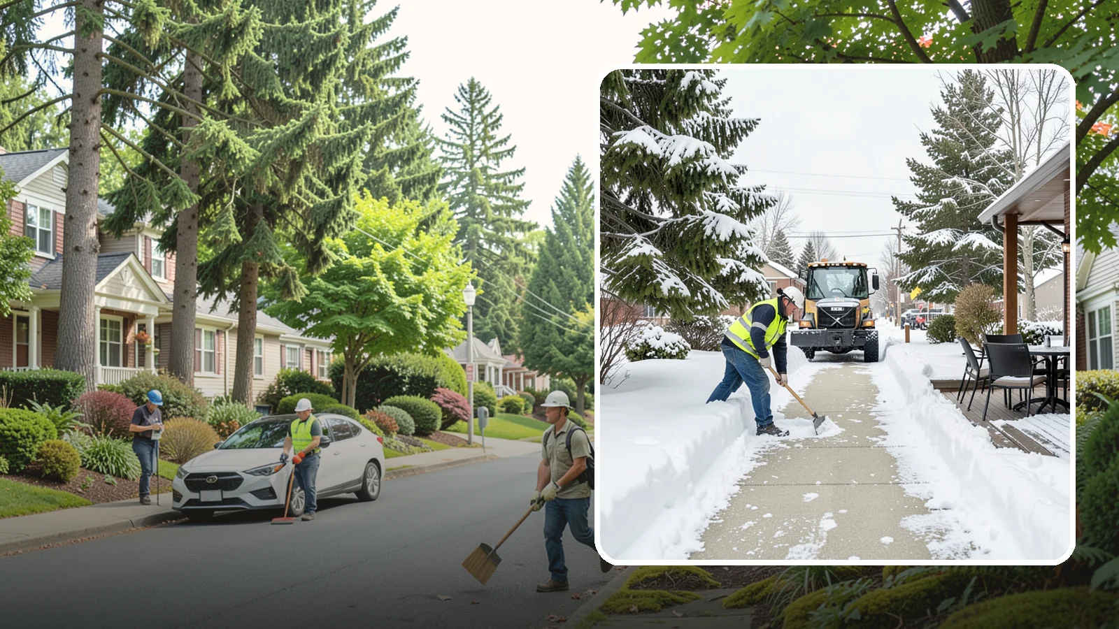Outdoor Seating Clearing in Beaux Arts Village, King County, WA - We clear patios, decks, and outdoor dining areas so businesses can reopen seating quickly after Western Washington snow.