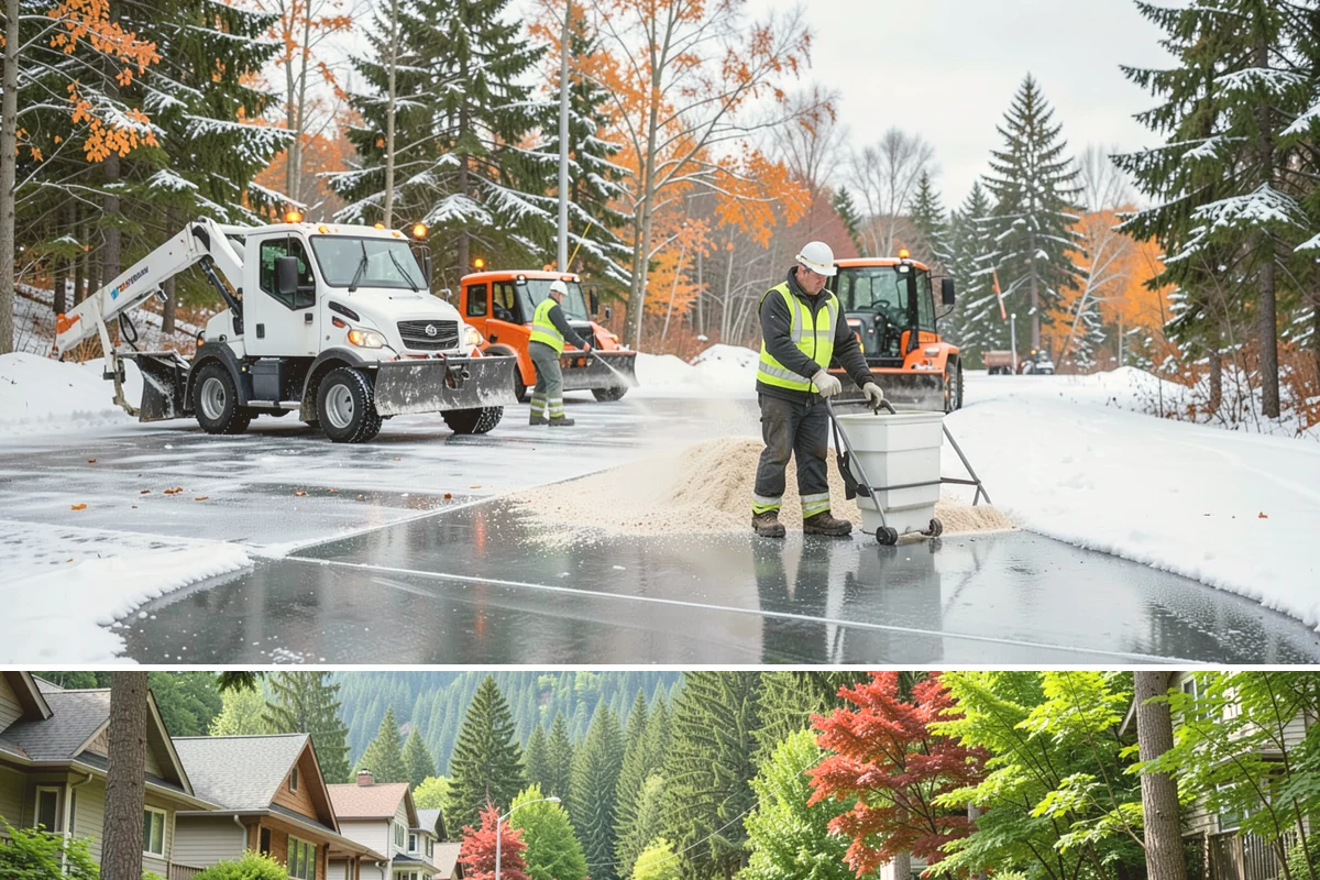Outdoor Seating Clearing in Darrington, Snohomish County, WA - Cleared on demand after snowfall whenever mild spells let outdoor dining resume during winter.