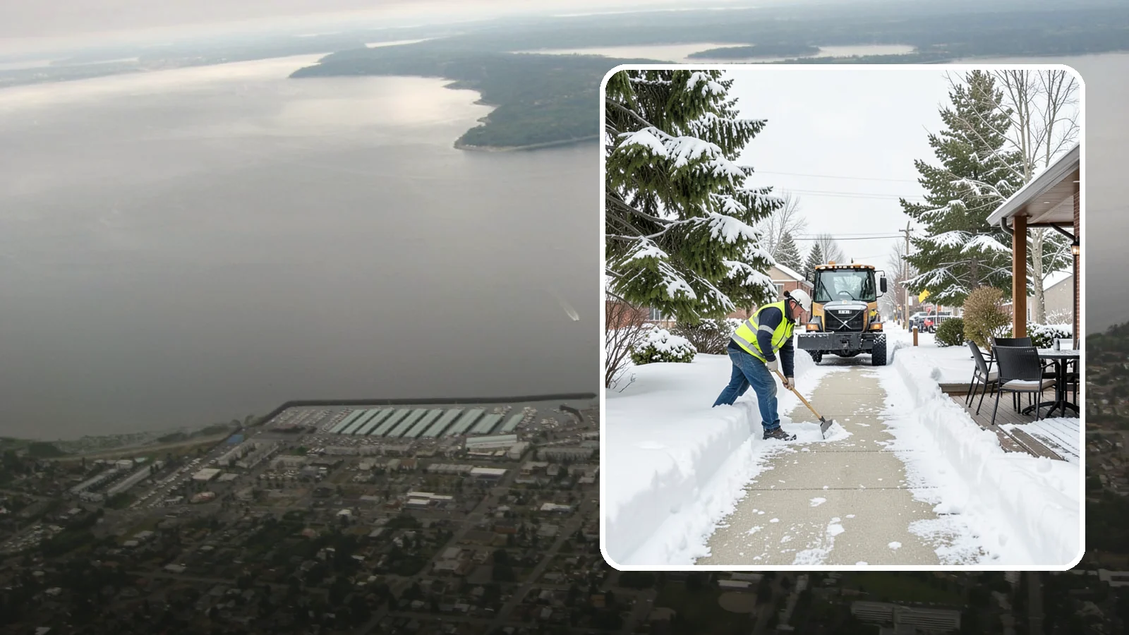 Outdoor Seating Clearing in Des Moines, King County, WA - We clear patios, decks, and outdoor dining areas so businesses can reopen seating quickly after Western Washington snow.
