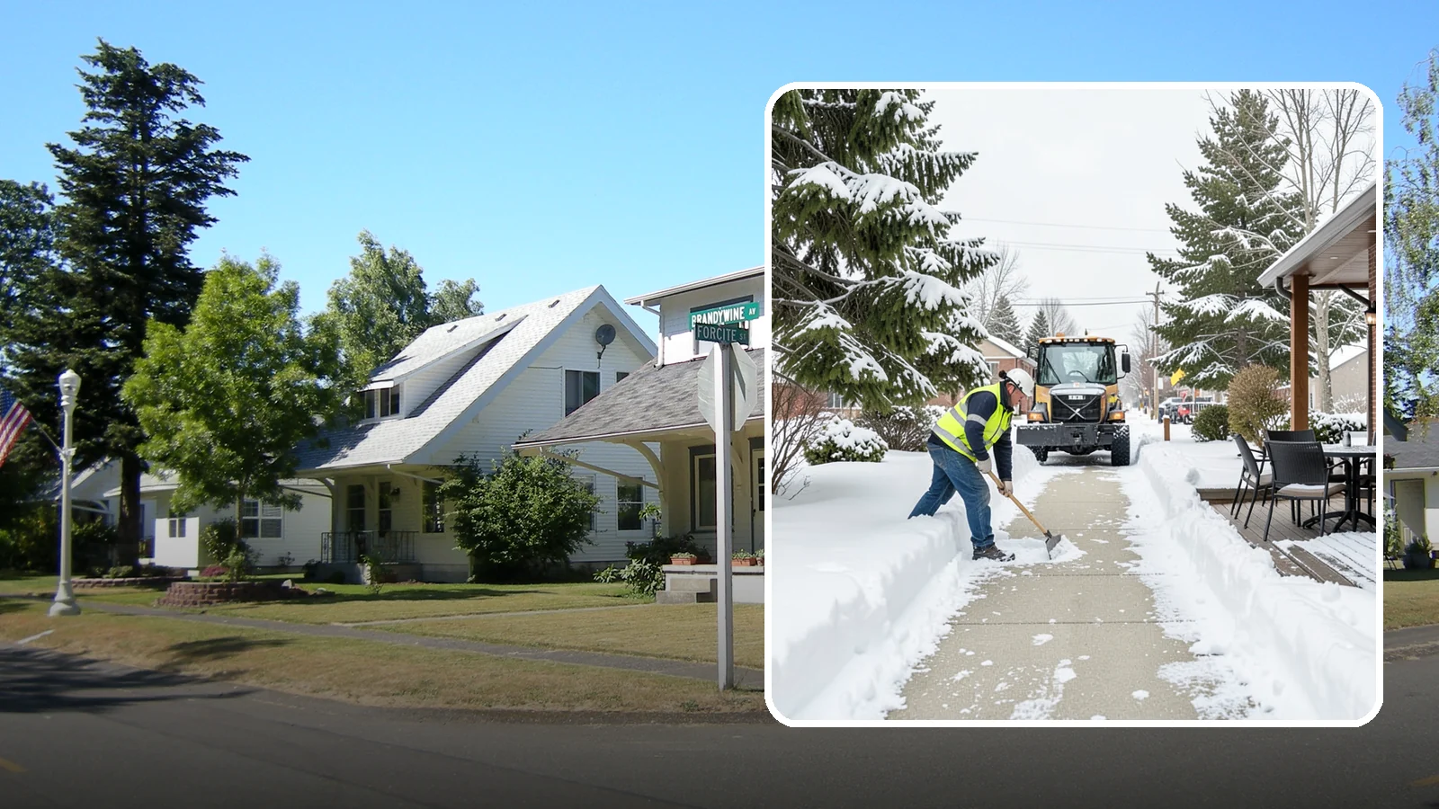 Outdoor Seating Clearing in DuPont, Pierce County, WA - We clear patios, decks, and outdoor dining areas so businesses can reopen seating quickly after Western Washington snow.