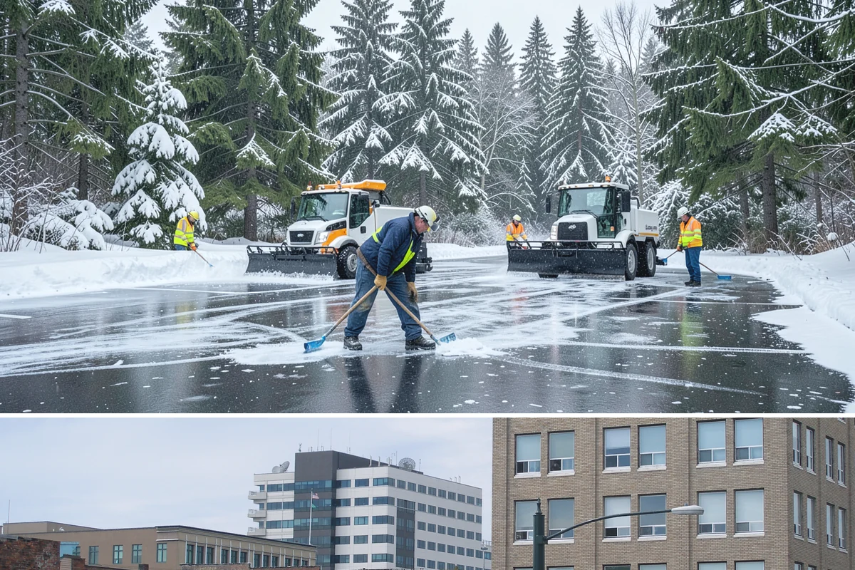 Outdoor Seating Clearing in Everett, Snohomish County, WA - Cleared on demand after snowfall whenever mild spells let outdoor dining resume during winter.