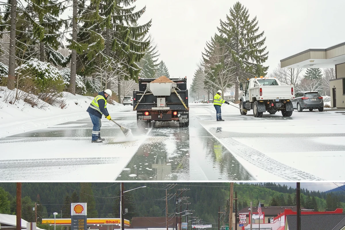 Outdoor Seating Clearing in Granite Falls, Snohomish County, WA - Cleared on demand after snowfall whenever mild spells let outdoor dining resume during winter.