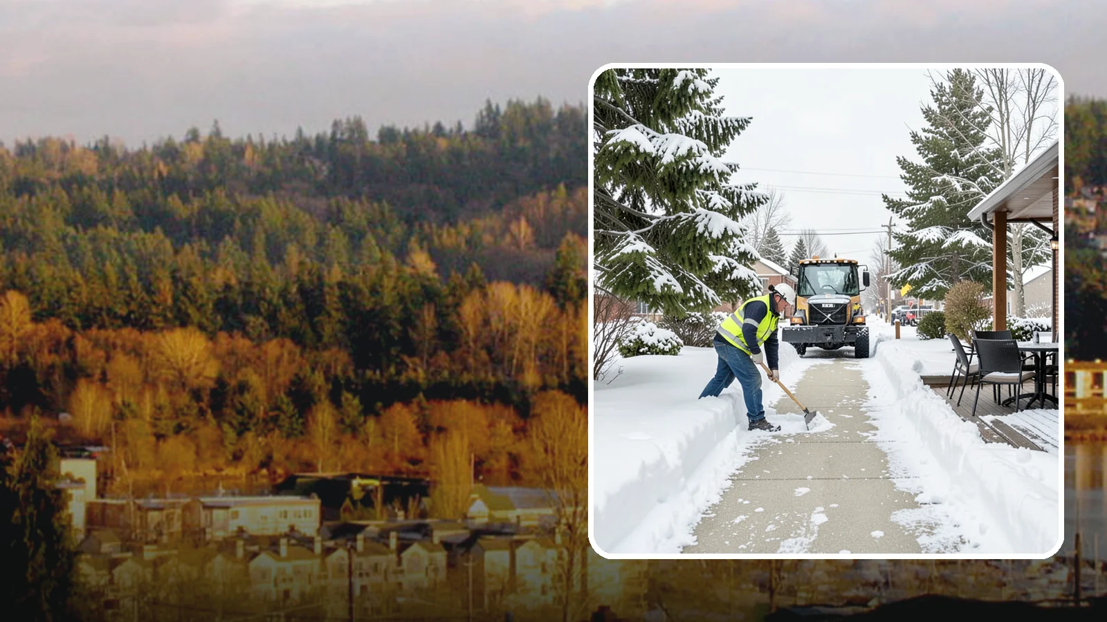 Outdoor Seating Clearing in Kenmore, King County, WA - We clear patios, decks, and outdoor dining areas so businesses can reopen seating quickly after Western Washington snow.