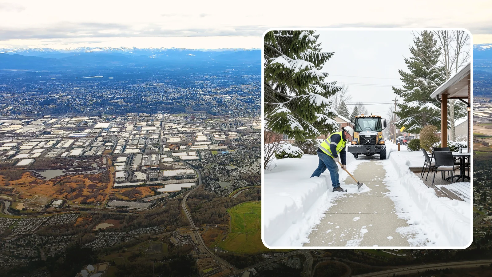 Outdoor Seating Clearing in Kent, King County, WA - We clear patios, decks, and outdoor dining areas so businesses can reopen seating quickly after Western Washington snow.