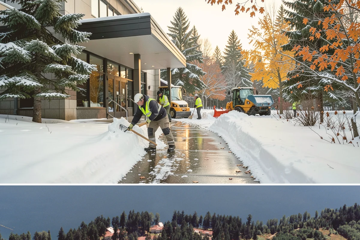Outdoor Seating Clearing in Lakewood, Pierce County, WA - Cleared on demand after snowfall whenever mild spells let outdoor dining resume during winter.