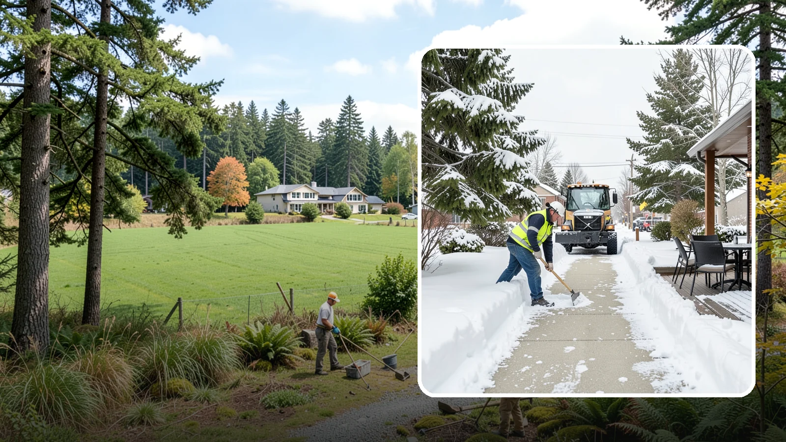 Outdoor Seating Clearing in Lyman, Skagit County, WA - We clear patios, decks, and outdoor dining areas so businesses can reopen seating quickly after Western Washington snow.
