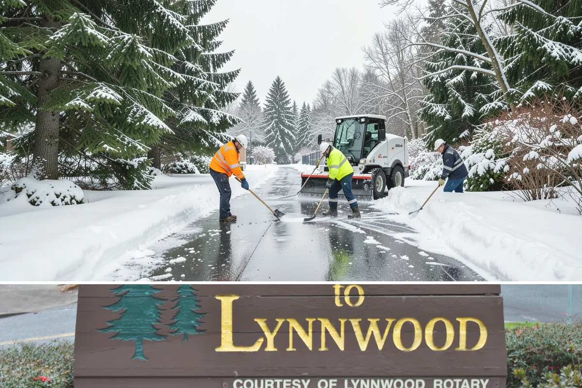 Outdoor Seating Clearing in Lynnwood, Snohomish County, WA - Cleared on demand after snowfall whenever mild spells let outdoor dining resume during winter.