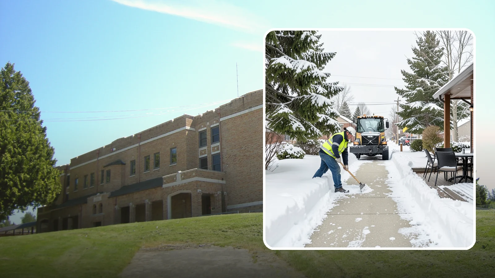 Outdoor Seating Clearing in Maple Valley, King County, WA - We clear patios, decks, and outdoor dining areas so businesses can reopen seating quickly after Western Washington snow.
