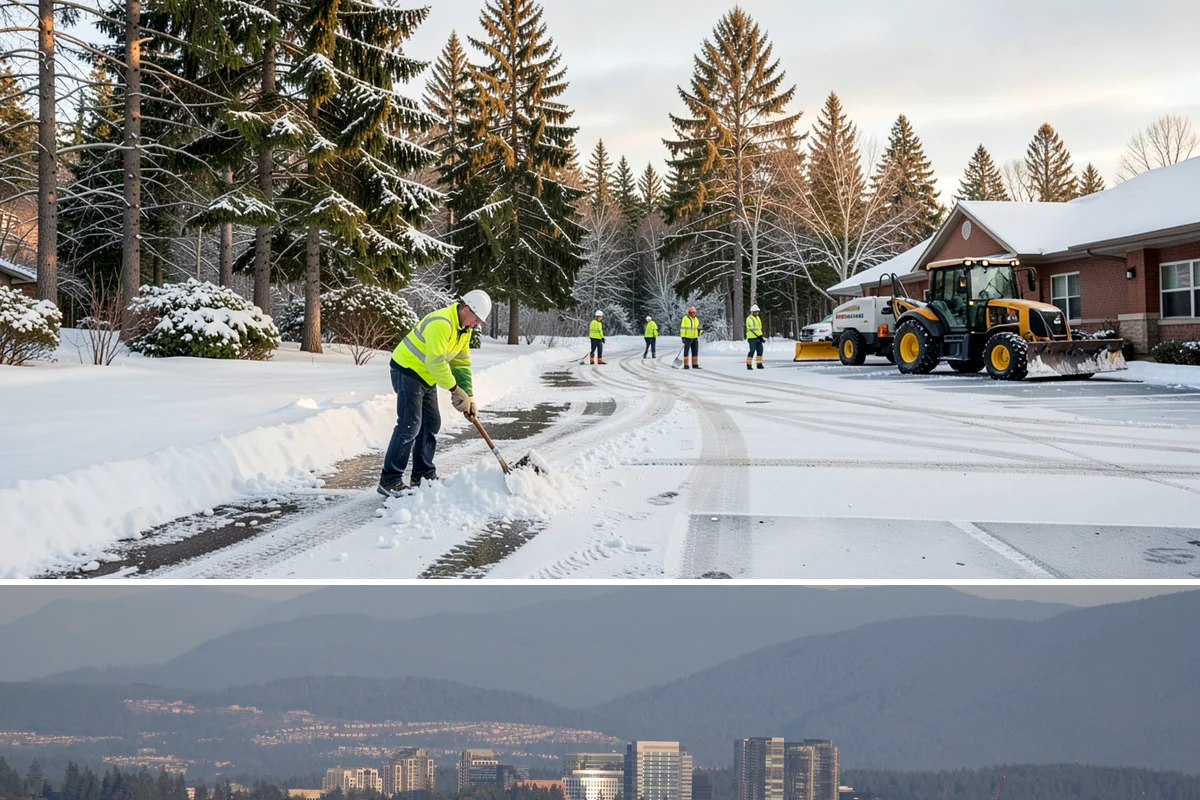 Outdoor Seating Clearing in Medina, King County, WA - Cleared on demand after snowfall whenever mild spells let outdoor dining resume during winter.