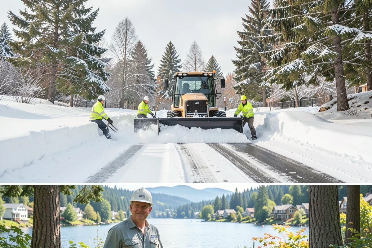Outdoor Seating Clearing in Milton, King County, WA - Cleared on demand after snowfall whenever mild spells let outdoor dining resume during winter.