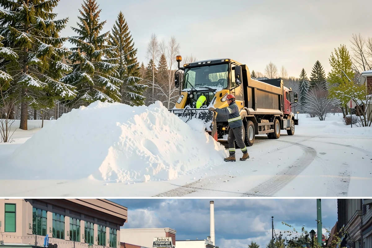 Outdoor Seating Clearing in Monroe, Snohomish County, WA - Cleared on demand after snowfall whenever mild spells let outdoor dining resume during winter.