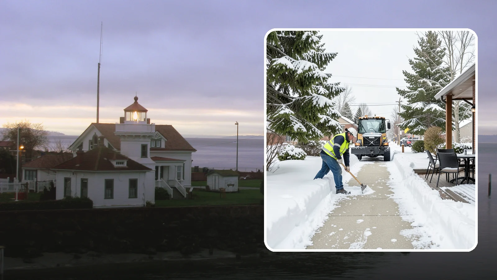 Outdoor Seating Clearing in Mukilteo, Snohomish County, WA - We clear patios, decks, and outdoor dining areas so businesses can reopen seating quickly after Western Washington snow.