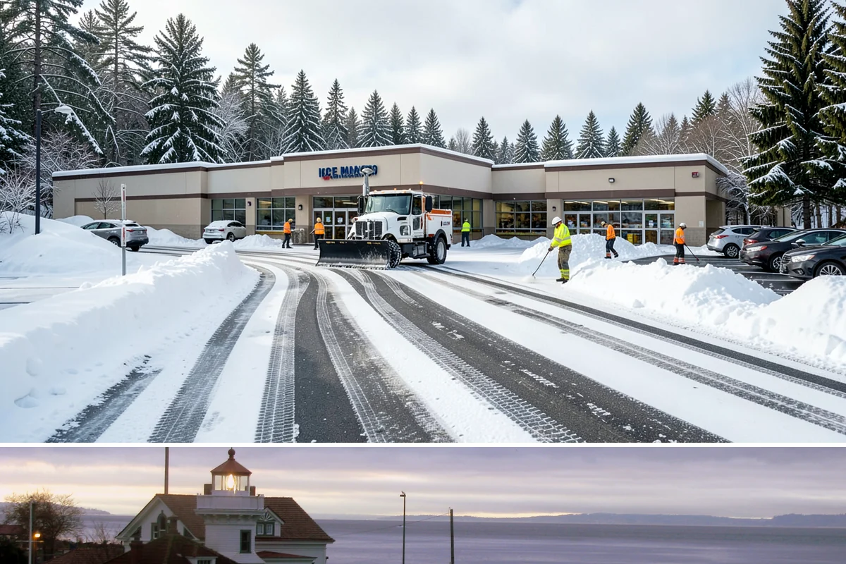 Outdoor Seating Clearing in Mukilteo, Snohomish County, WA - Cleared on demand after snowfall whenever mild spells let outdoor dining resume during winter.