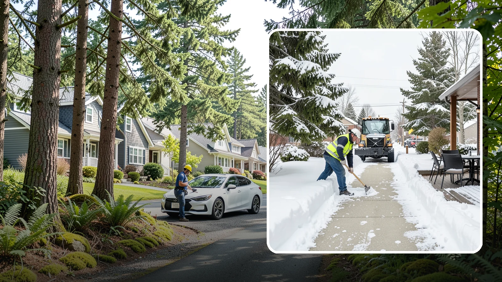 Outdoor Seating Clearing in Normandy Park, King County, WA - We clear patios, decks, and outdoor dining areas so businesses can reopen seating quickly after Western Washington snow.