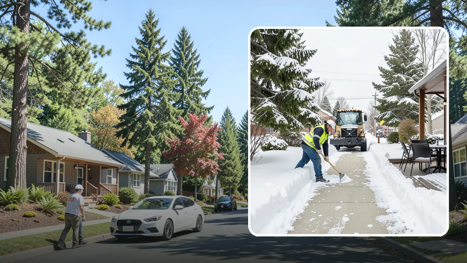 Outdoor Seating Clearing in Orting, Pierce County, WA - We clear patios, decks, and outdoor dining areas so businesses can reopen seating quickly after Western Washington snow.