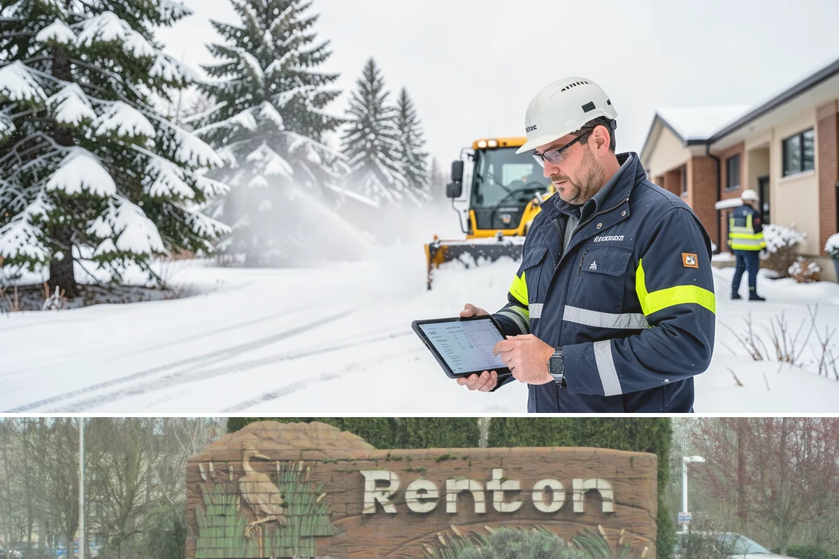 Outdoor Seating Clearing in Renton, King County, WA - Cleared on demand after snowfall whenever mild spells let outdoor dining resume during winter.