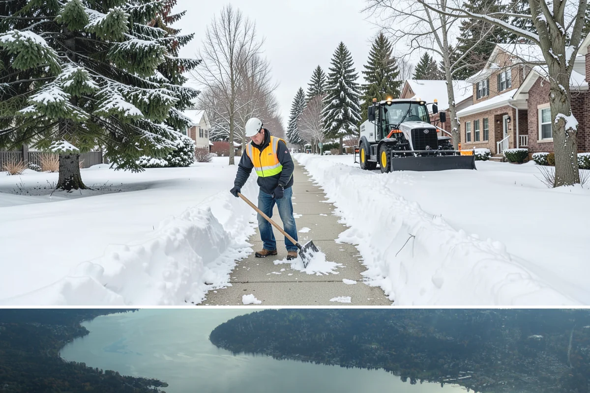 Outdoor Seating Clearing in Sammamish, King County, WA - Cleared on demand after snowfall whenever mild spells let outdoor dining resume during winter.