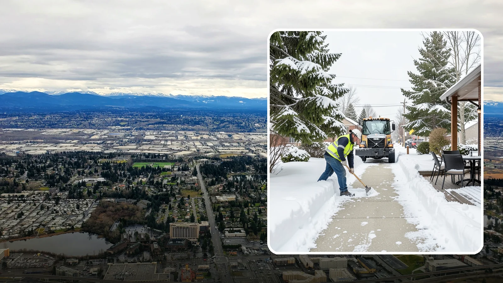 Outdoor Seating Clearing in SeaTac, King County, WA - We clear patios, decks, and outdoor dining areas so businesses can reopen seating quickly after Western Washington snow.