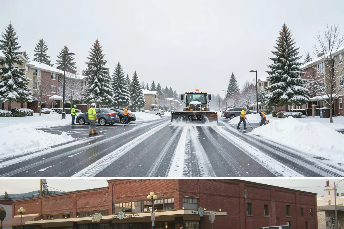 Outdoor Seating Clearing in Sedro-Woolley, Skagit County, WA - Cleared on demand after snowfall whenever mild spells let outdoor dining resume during winter.
