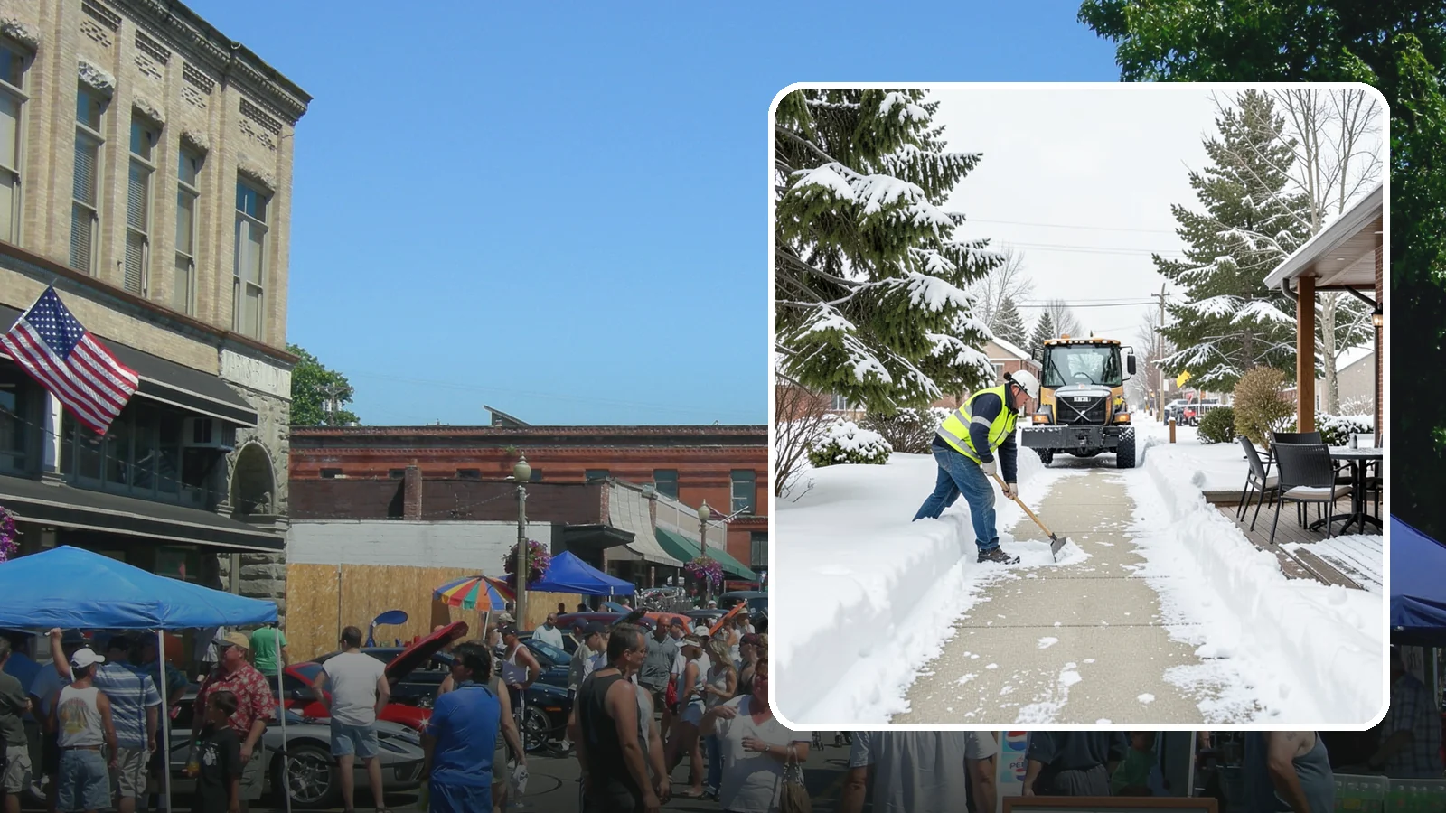 Outdoor Seating Clearing in Snohomish, Snohomish County, WA - We clear patios, decks, and outdoor dining areas so businesses can reopen seating quickly after Western Washington snow.