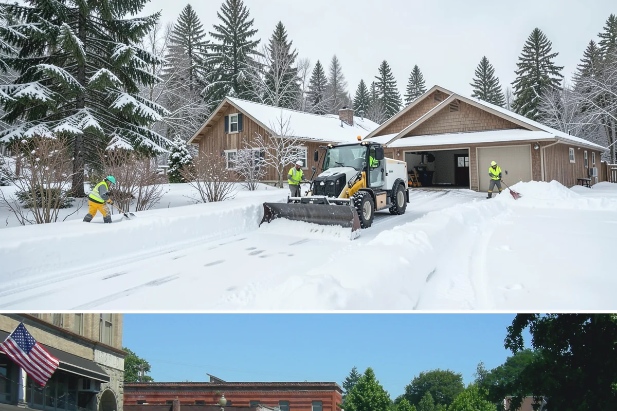 Outdoor Seating Clearing in Snohomish, Snohomish County, WA - Cleared on demand after snowfall whenever mild spells let outdoor dining resume during winter.