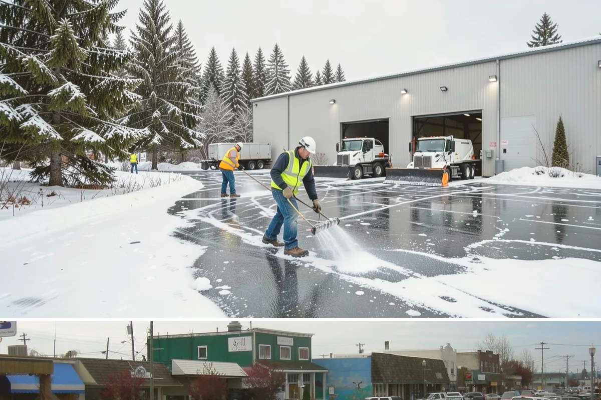 Outdoor Seating Clearing in Stanwood, Snohomish County, WA - Cleared on demand after snowfall whenever mild spells let outdoor dining resume during winter.