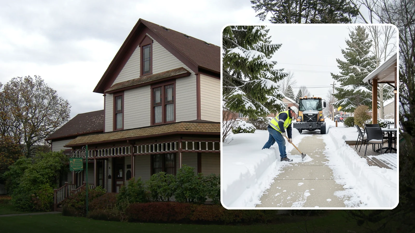 Outdoor Seating Clearing in Sumner, Pierce County, WA - We clear patios, decks, and outdoor dining areas so businesses can reopen seating quickly after Western Washington snow.