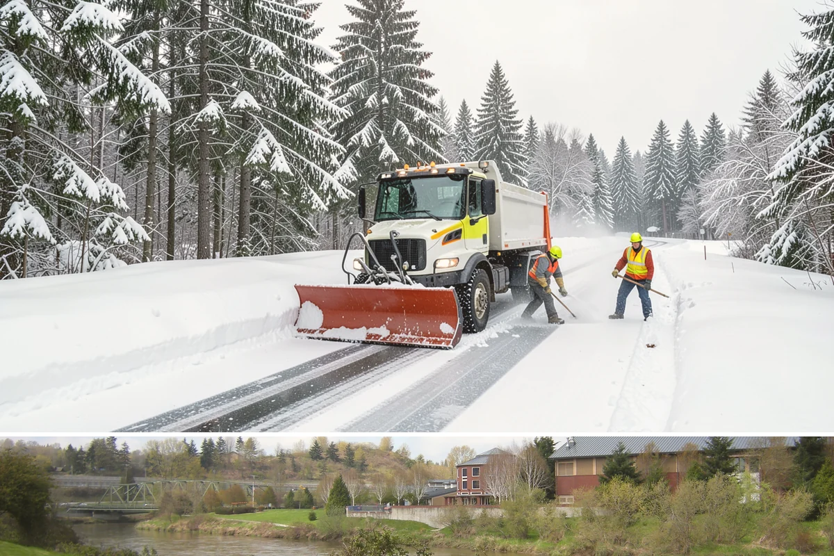 Outdoor Seating Clearing in Tukwila, King County, WA - Cleared on demand after snowfall whenever mild spells let outdoor dining resume during winter.