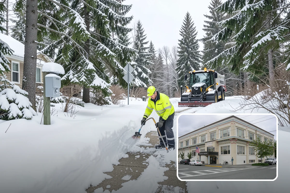 Overnight Snow Removal in Anacortes, Skagit County, WA - Property ready before the morning arrival