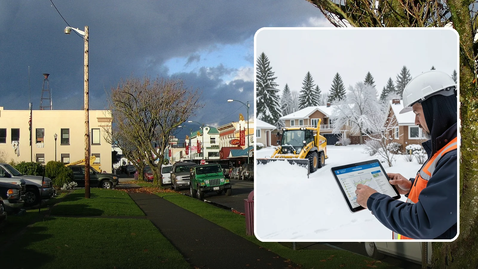 Overnight Snow Removal in Arlington, Snohomish County, WA - We clear your property overnight so it is ready and safe before staff, tenants, or customers arrive in the morning.
