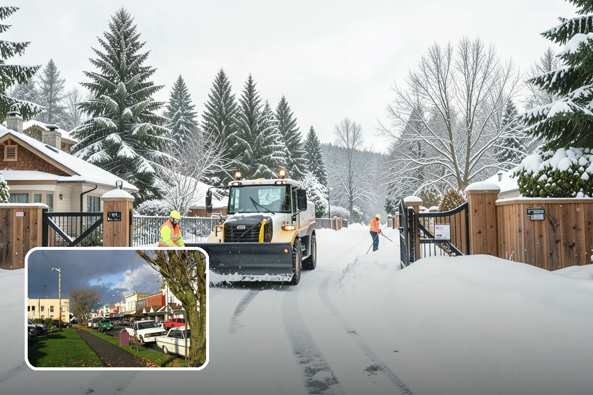 Overnight Snow Removal in Arlington, Snohomish County, WA - Property ready before the morning arrival
