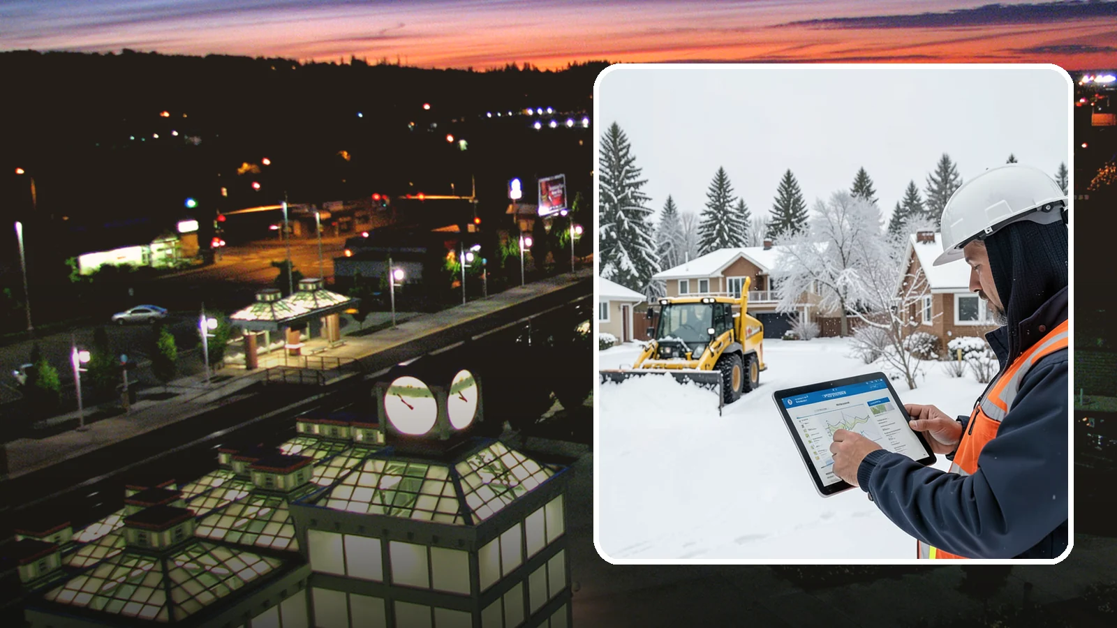 Overnight Snow Removal in Auburn, King County, WA - We clear your property overnight so it is ready and safe before staff, tenants, or customers arrive in the morning.