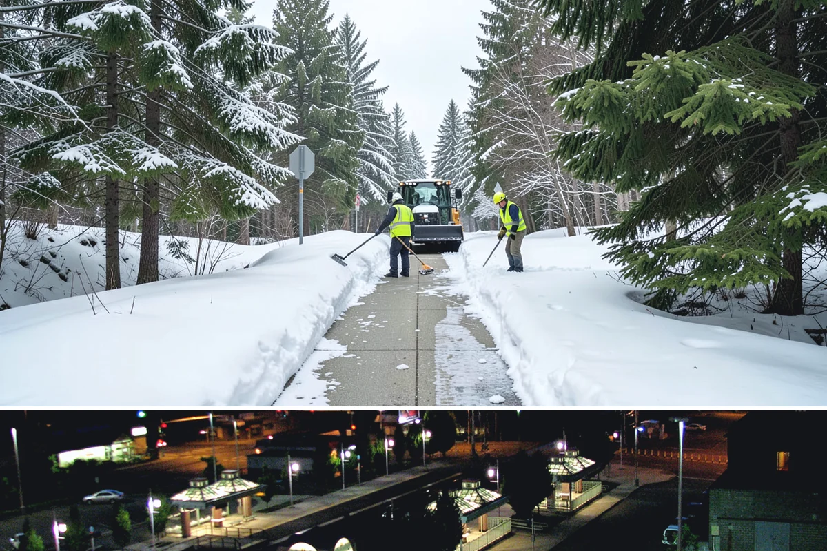 Overnight Snow Removal in Auburn, King County, WA - Overnight service is in highest demand through the peak snow months of December, January, and February.