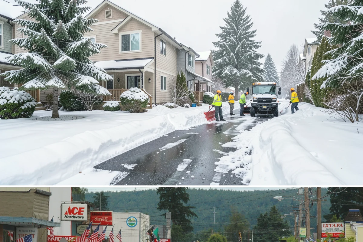 Overnight Snow Removal in Carnation, King County, WA - Overnight service is in highest demand through the peak snow months of December, January, and February.