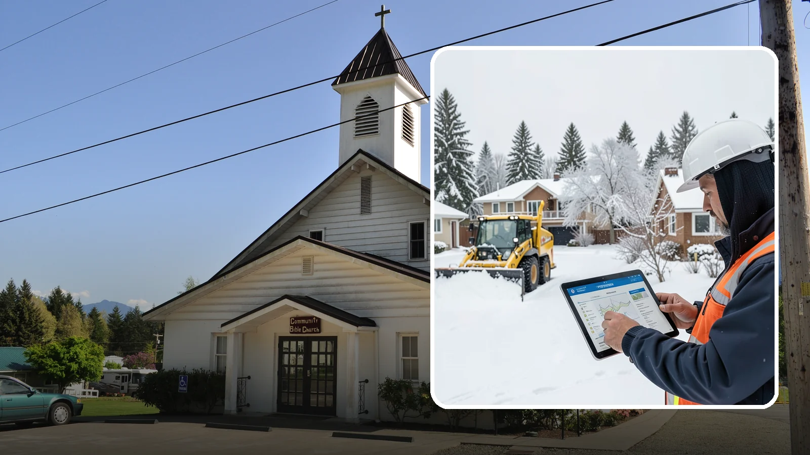 Overnight Snow Removal in Concrete, Skagit County, WA - We clear your property overnight so it is ready and safe before staff, tenants, or customers arrive in the morning.