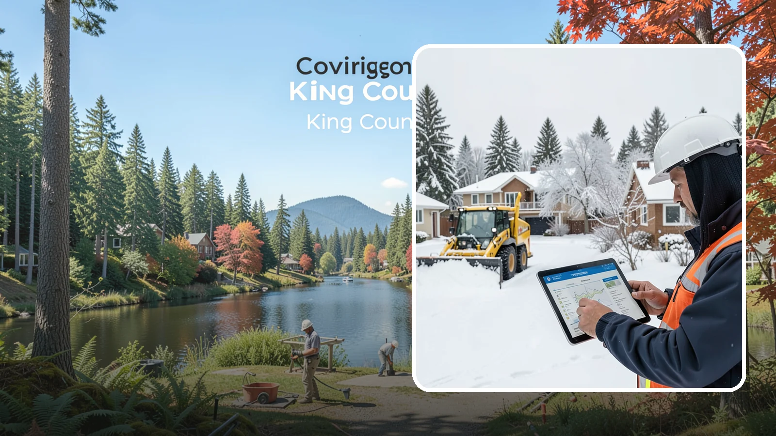 Overnight Snow Removal in Covington, King County, WA - We clear your property overnight so it is ready and safe before staff, tenants, or customers arrive in the morning.