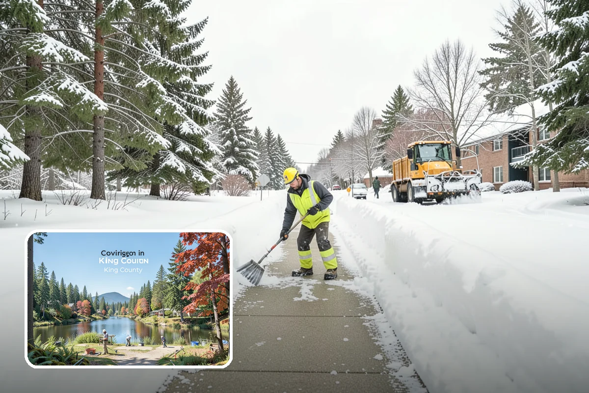 Overnight Snow Removal in Covington, King County, WA - Property ready before the morning arrival