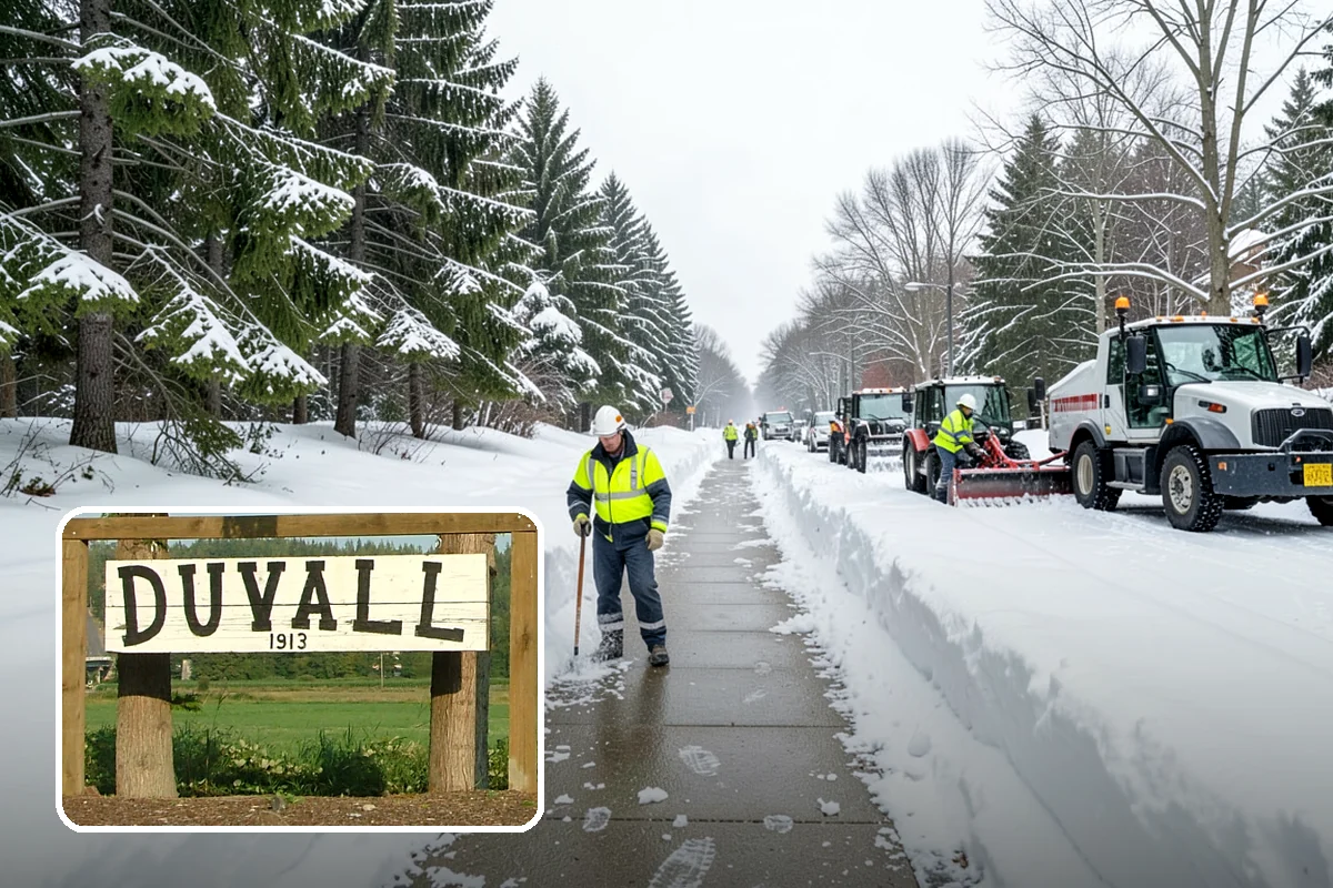 Overnight Snow Removal in Duvall, King County, WA - Property ready before the morning arrival