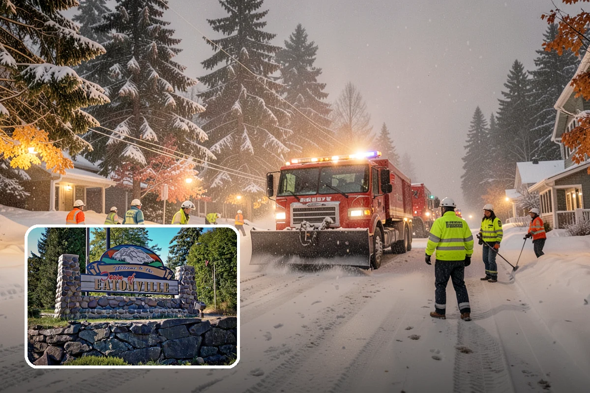 Overnight Snow Removal in Eatonville, Pierce County, WA - Property ready before the morning arrival