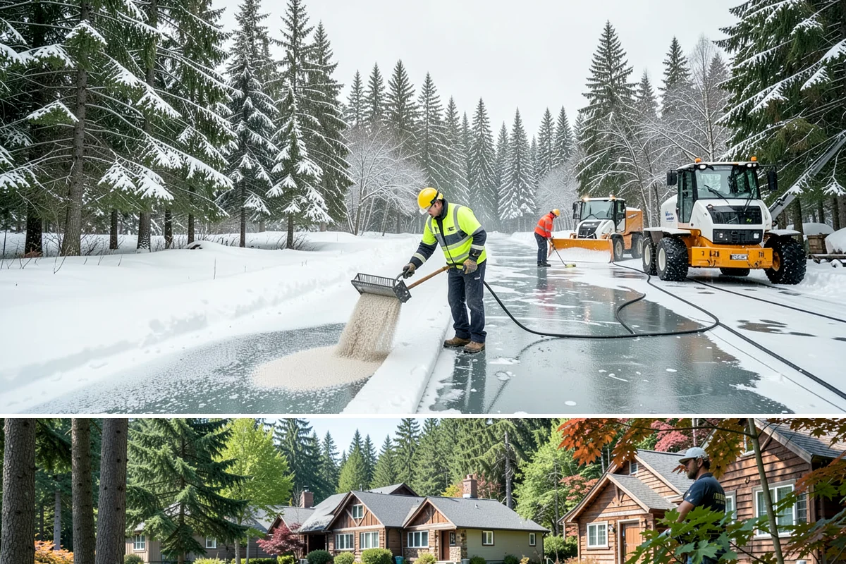 Overnight Snow Removal in Edgewood, Pierce County, WA - Overnight service is in highest demand through the peak snow months of December, January, and February.